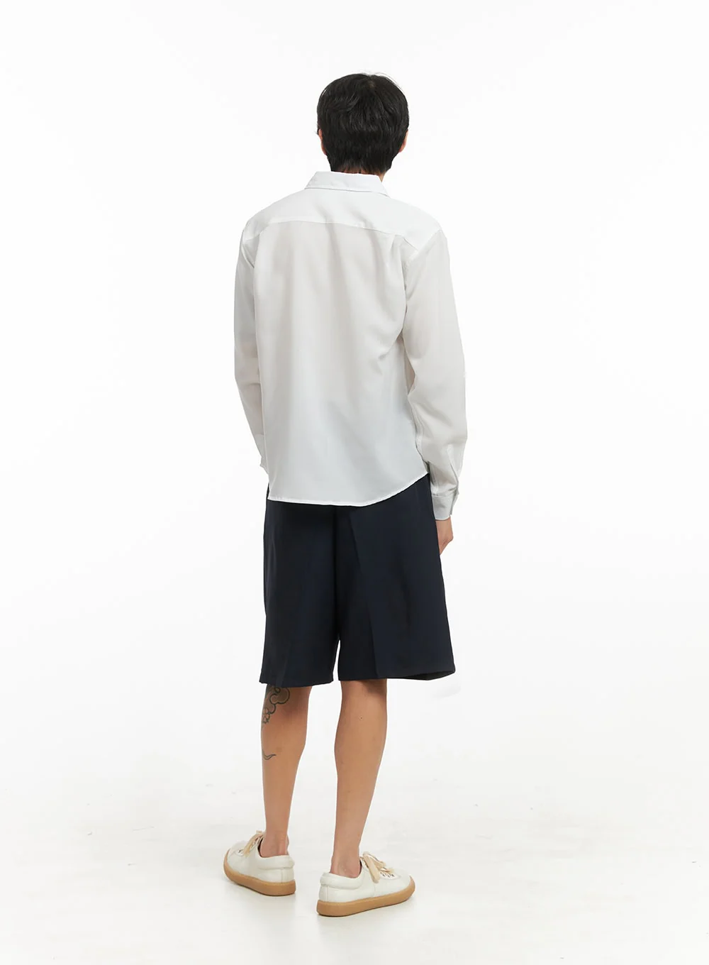 Men's Pintuck Wide Leg Shorts IY416 - Image 8