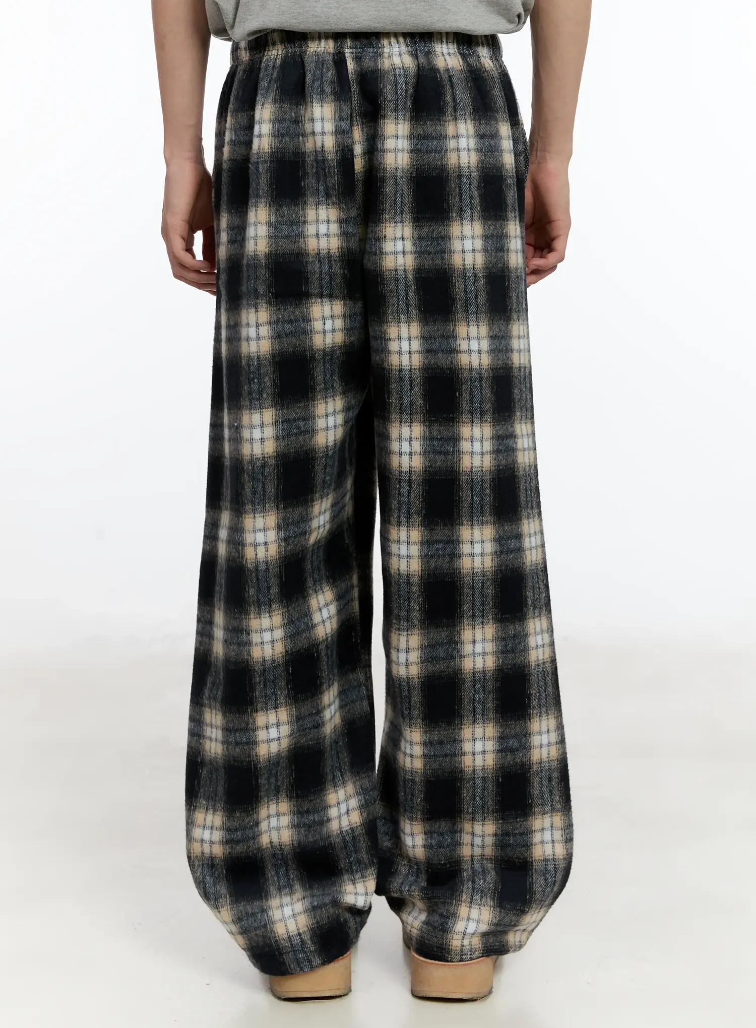 Men's Plaid Wide-Leg Pants ID502 - Image 7