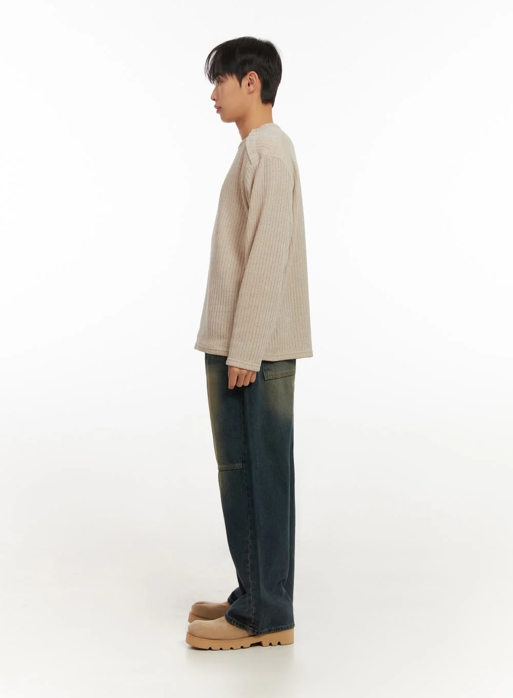 Men's Pocket Detail Wide-Leg Jeans ID406 - Image 7