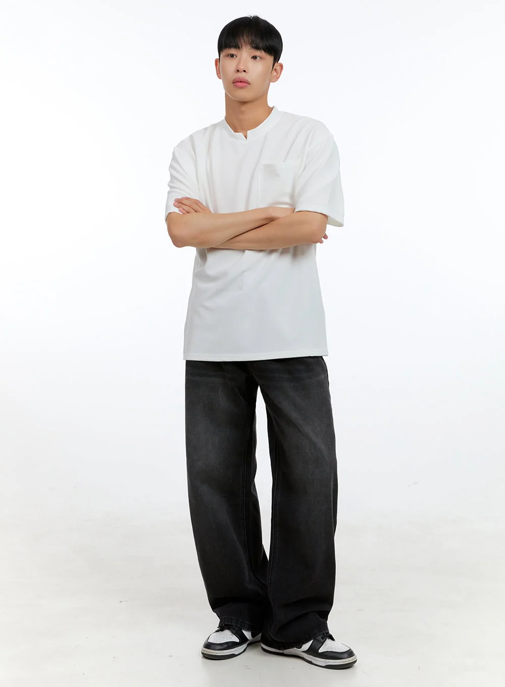Men's Pocketed Round Neck Short Sleeve Tee IG422 - Image 3