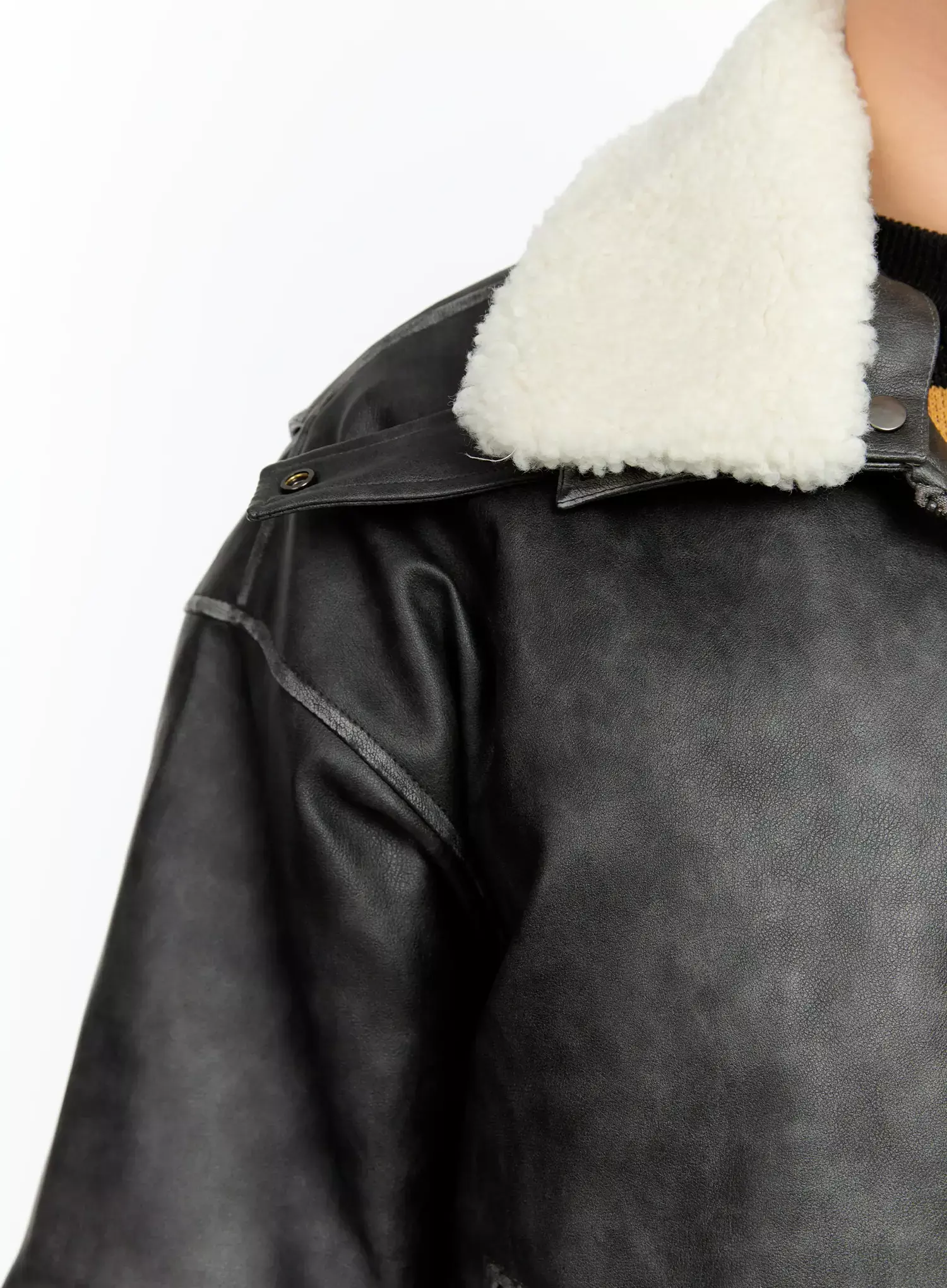 Men's PU Bomber Jacket IN506 - Image 3