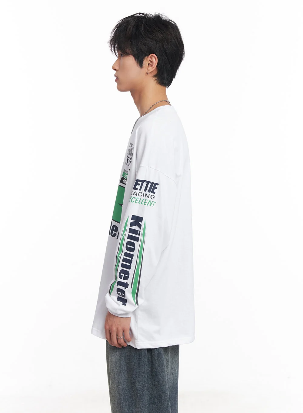 Men's Racer Graphic Long-Sleeve Top IY508 - Image 6