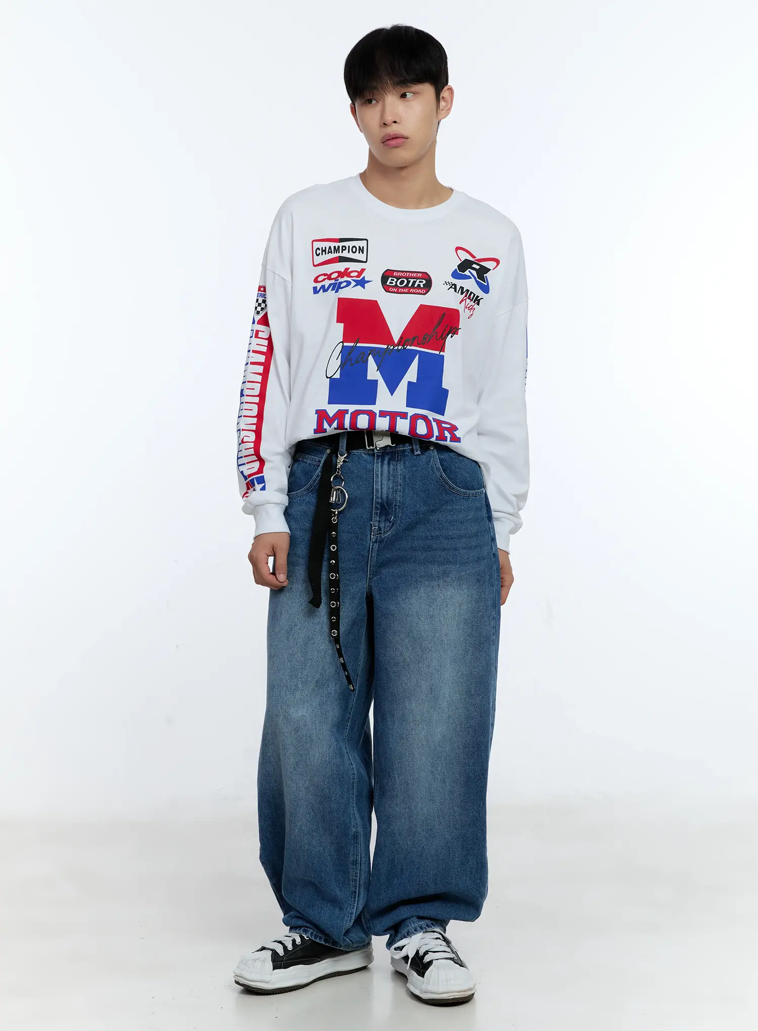 Men's Racing Graphic Long Sleeve T-Shirt IG515 - Image 8
