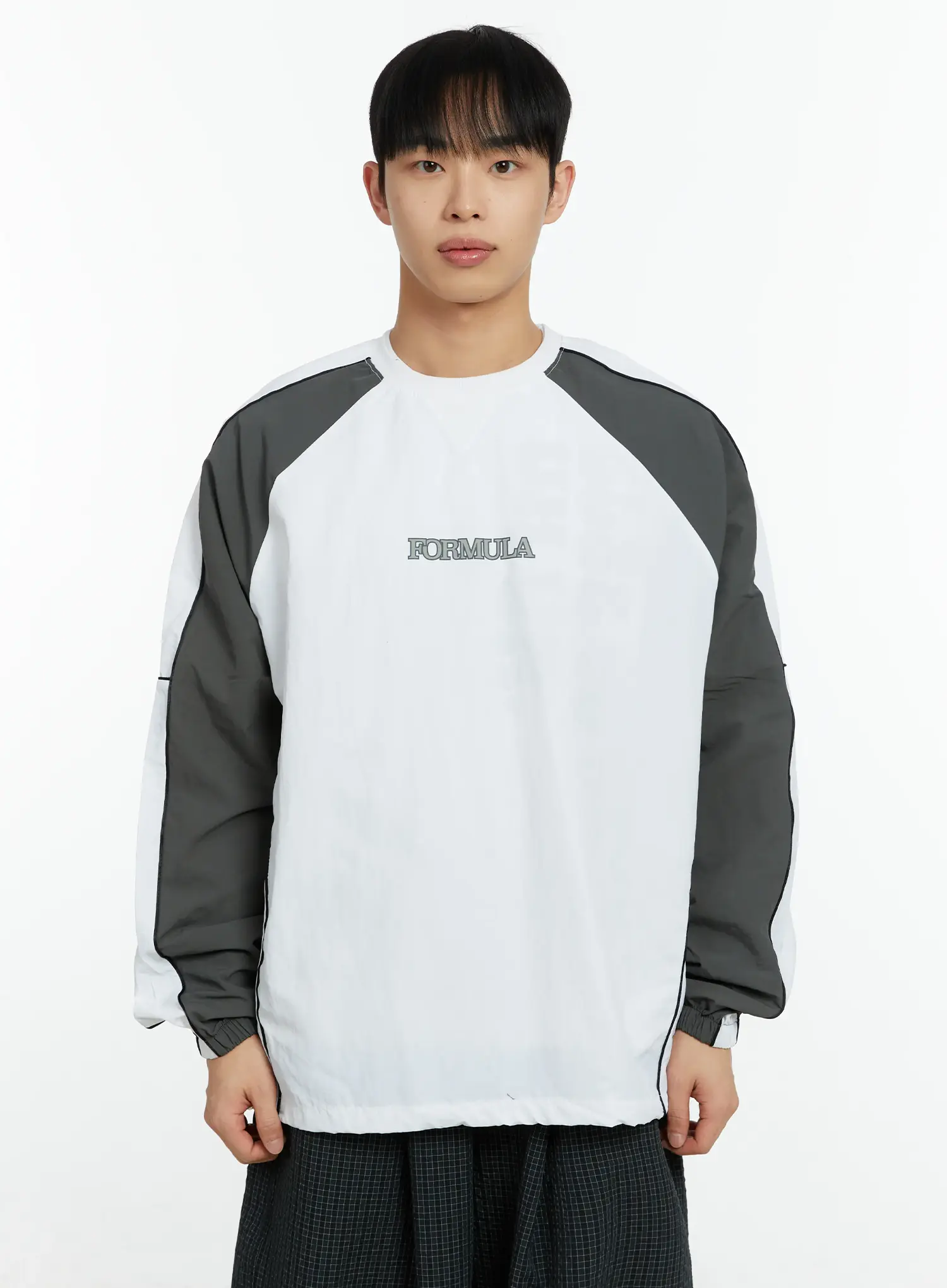 Men's Racing Nylon Colorblock Drawstring Sweatshirt IF511 - Image 10