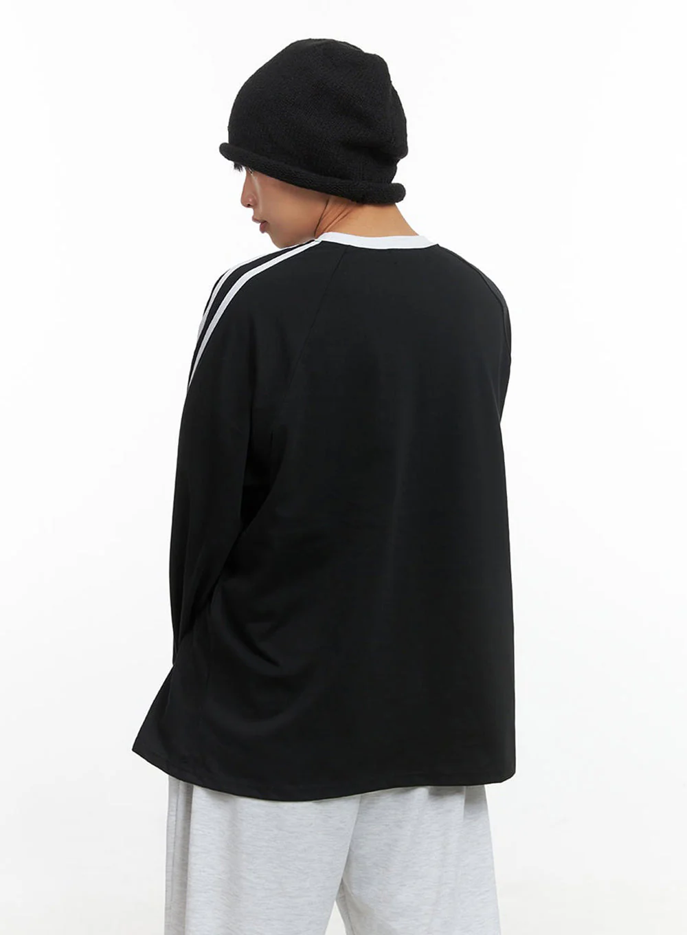 Men's Raglan Graphic Oversize T-Shirt IO420 - Image 5