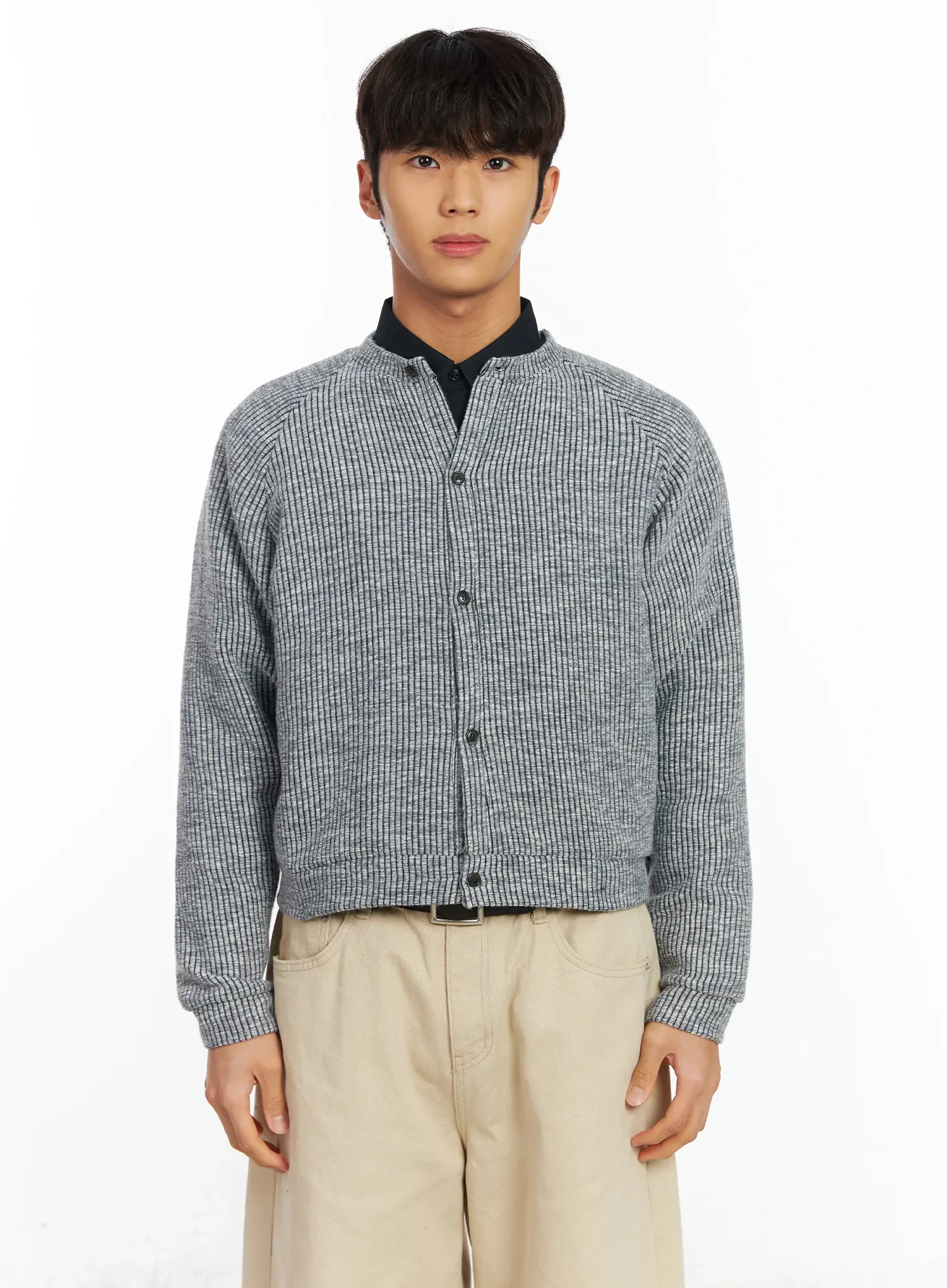 Men's Raglan Knit Jacket IF504 - Image 11