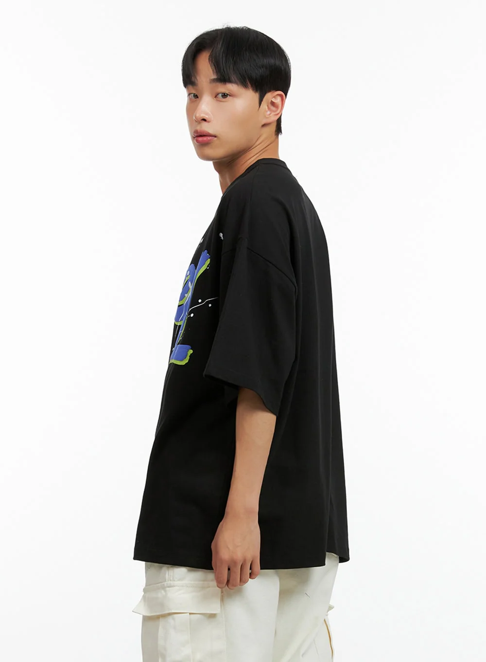 Men's Rebel Oversized Graphic T-Shirt IU412 - Image 5