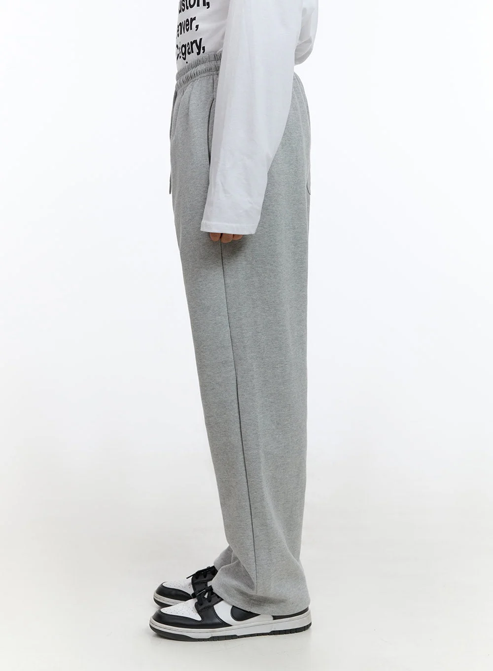 Men's Relaxed Fit Cotton Sweatpants (Gray) IS413 - Image 4