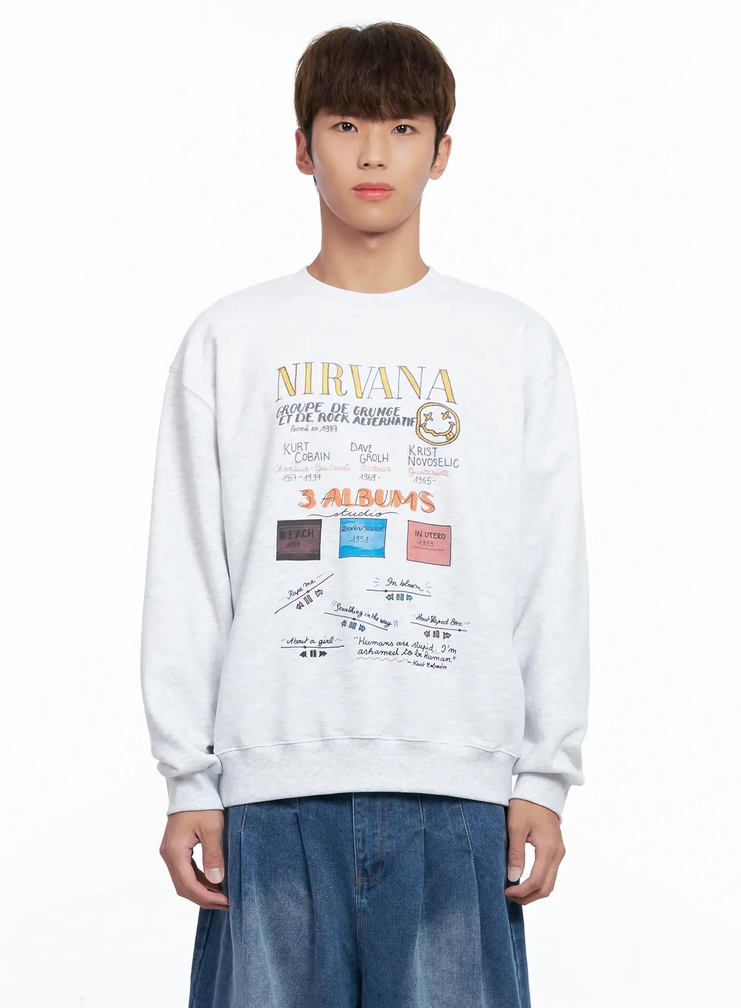 Men's Retro Band Graphic Sweatshirt IO502 - Image 9
