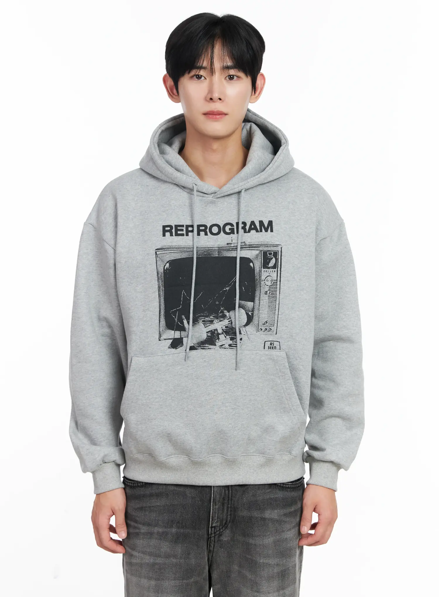 Men's Retro TV Graphic Hoodie IJ521 - Image 11