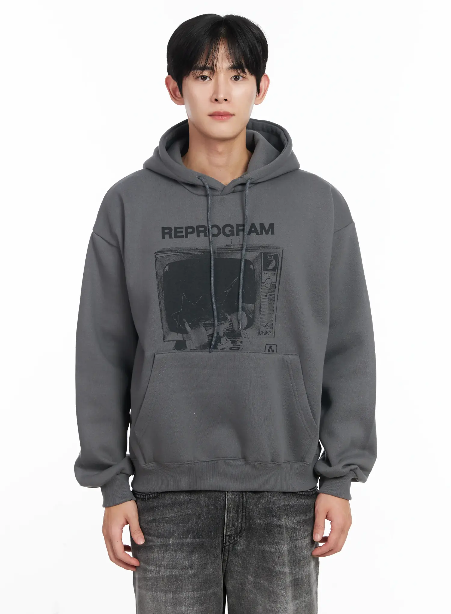 Men's Retro TV Graphic Hoodie IJ521 - Image 12