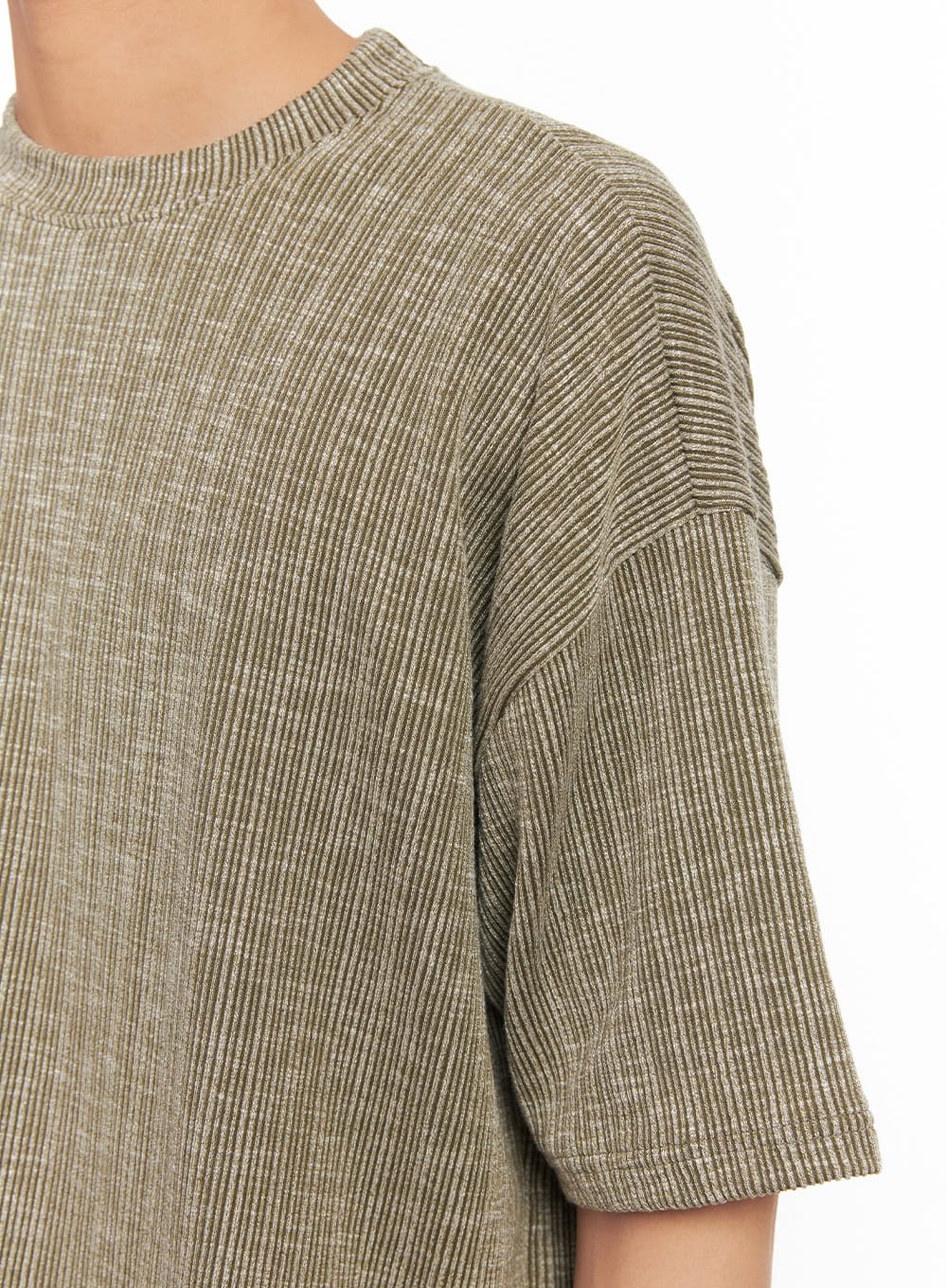 Men's Ribbed Crewneck Tee IA511 - Image 4