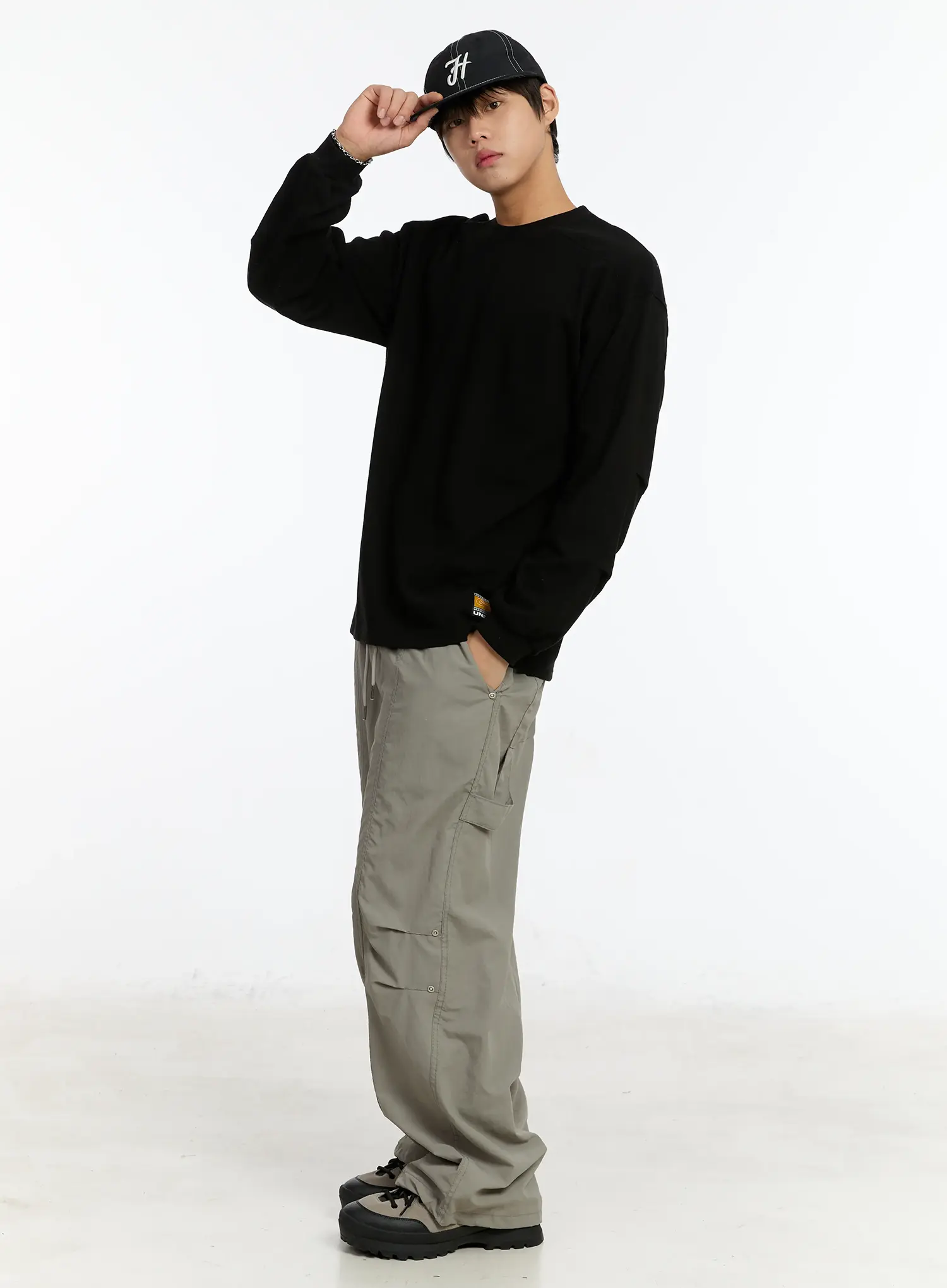 Men's Rivet Detail Cargo Pants IM503 - Image 15