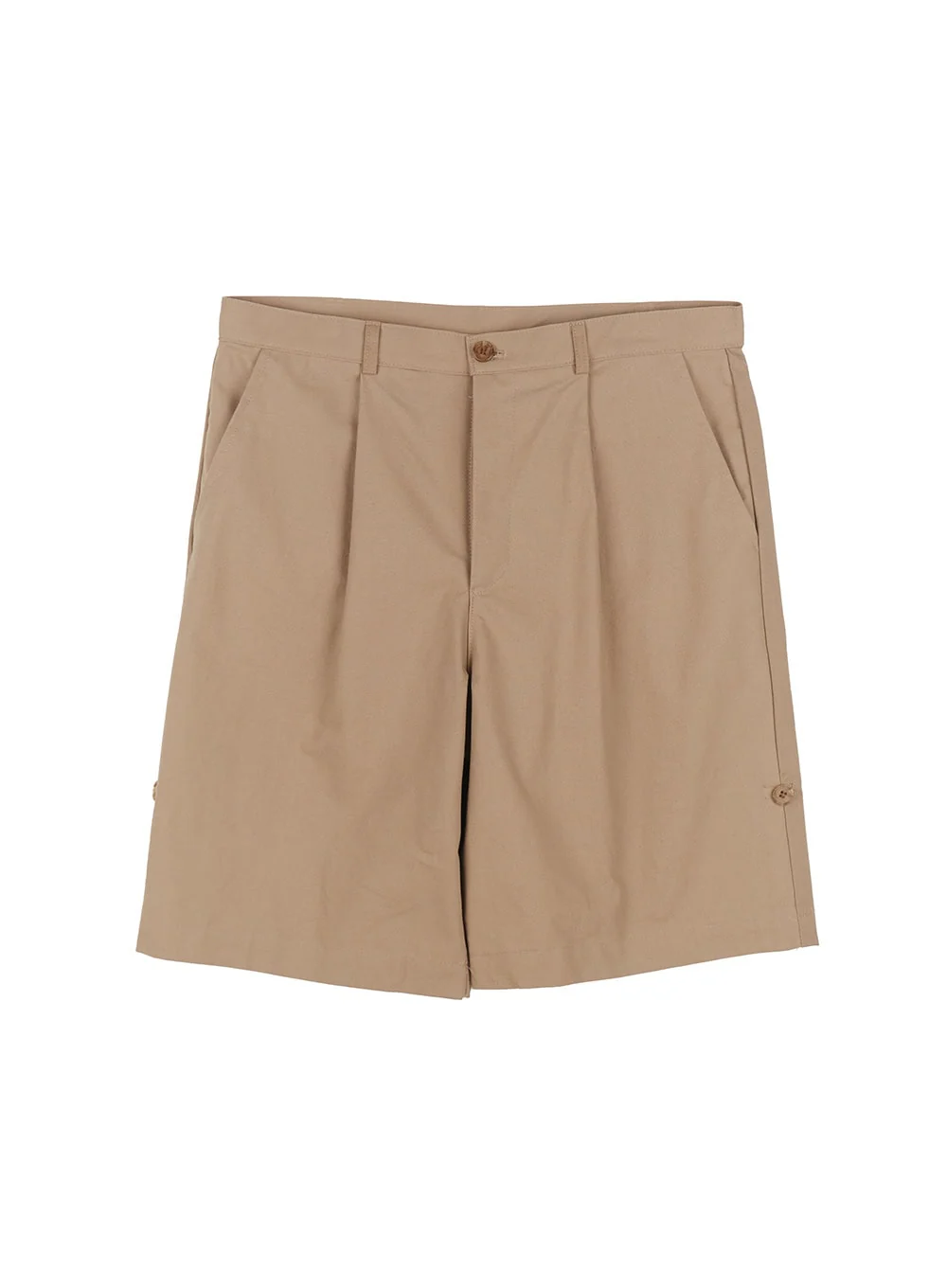Men's Roll-Up Cotton Shorts (Dark Beige) IA518 - Image 18