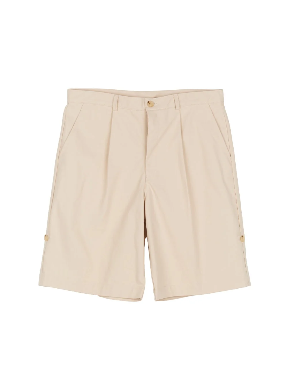 Men's Roll-Up Cotton Shorts (Light beige) IA529 - Image 17
