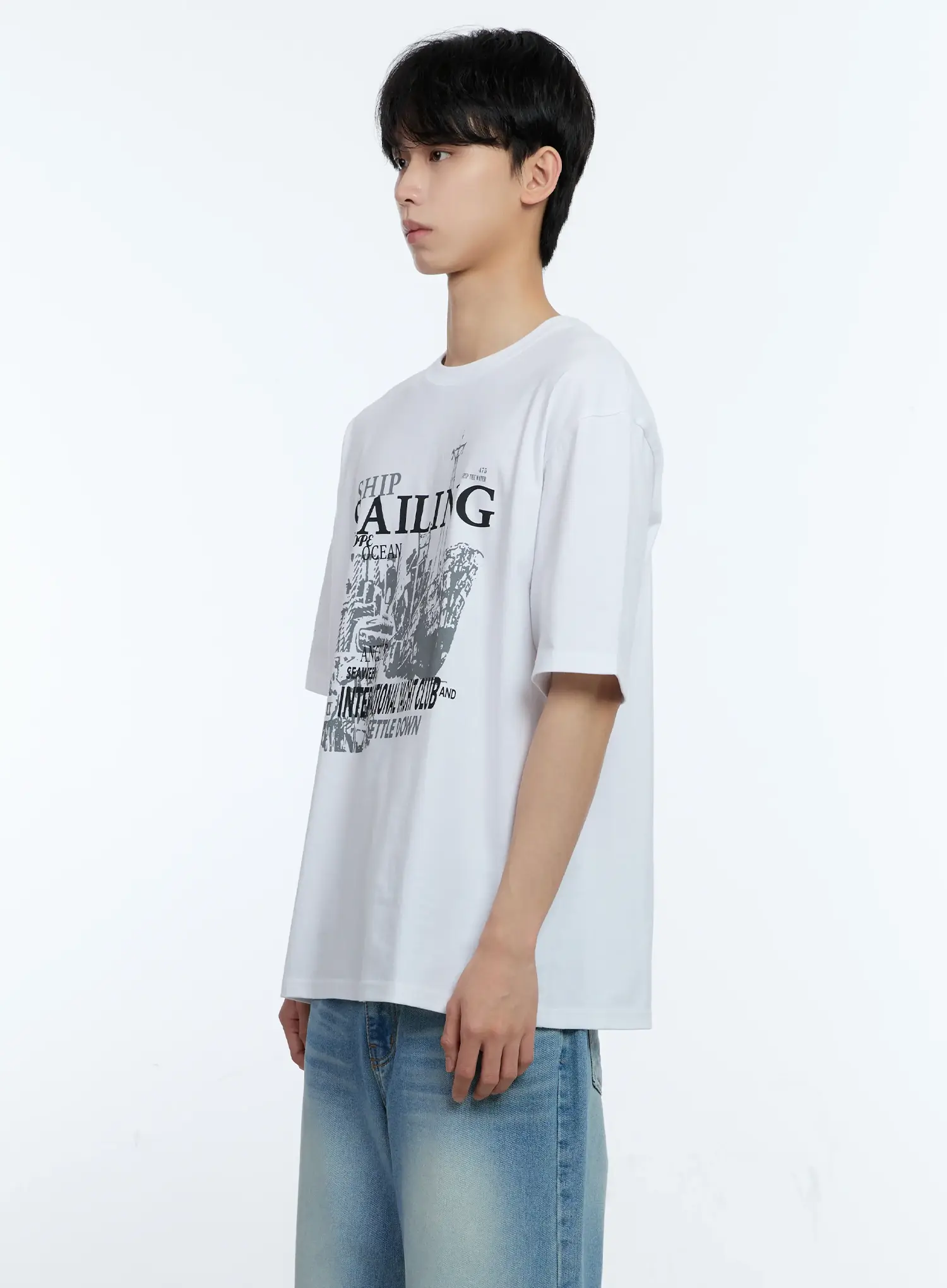 Men's Sailing Graphic T-Shirt IL529 - Image 4