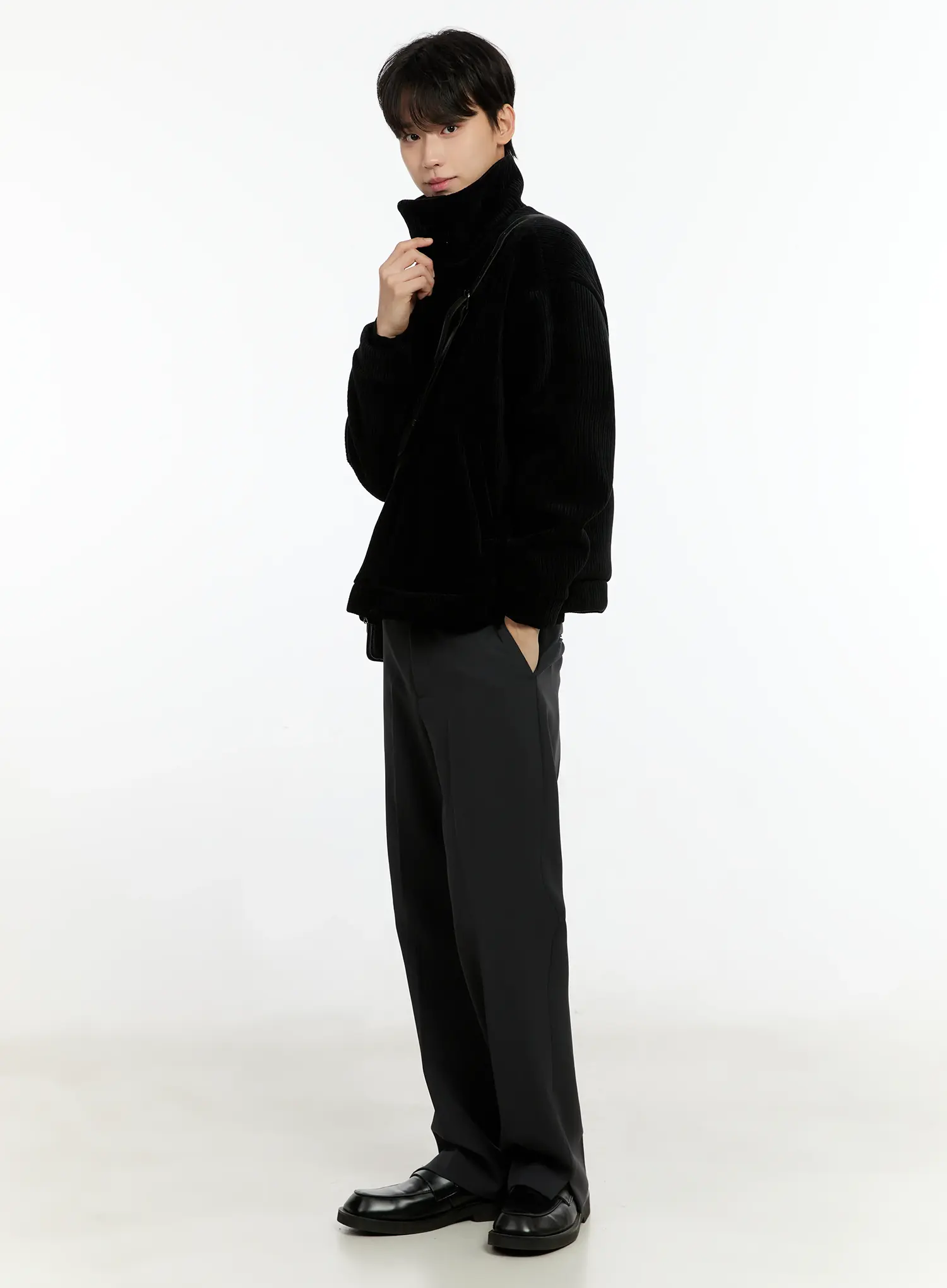 Men's Semi-Wide Fit Slacks IO531 - Image 3