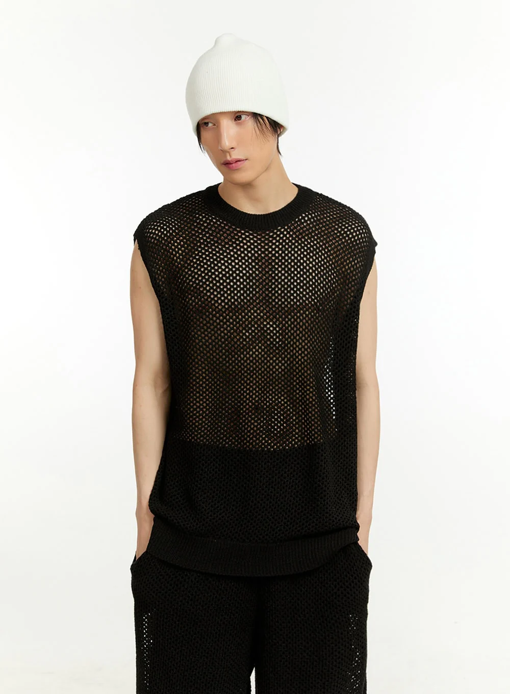 Men's Sheer Sleeveless Top IL418 - Image 5