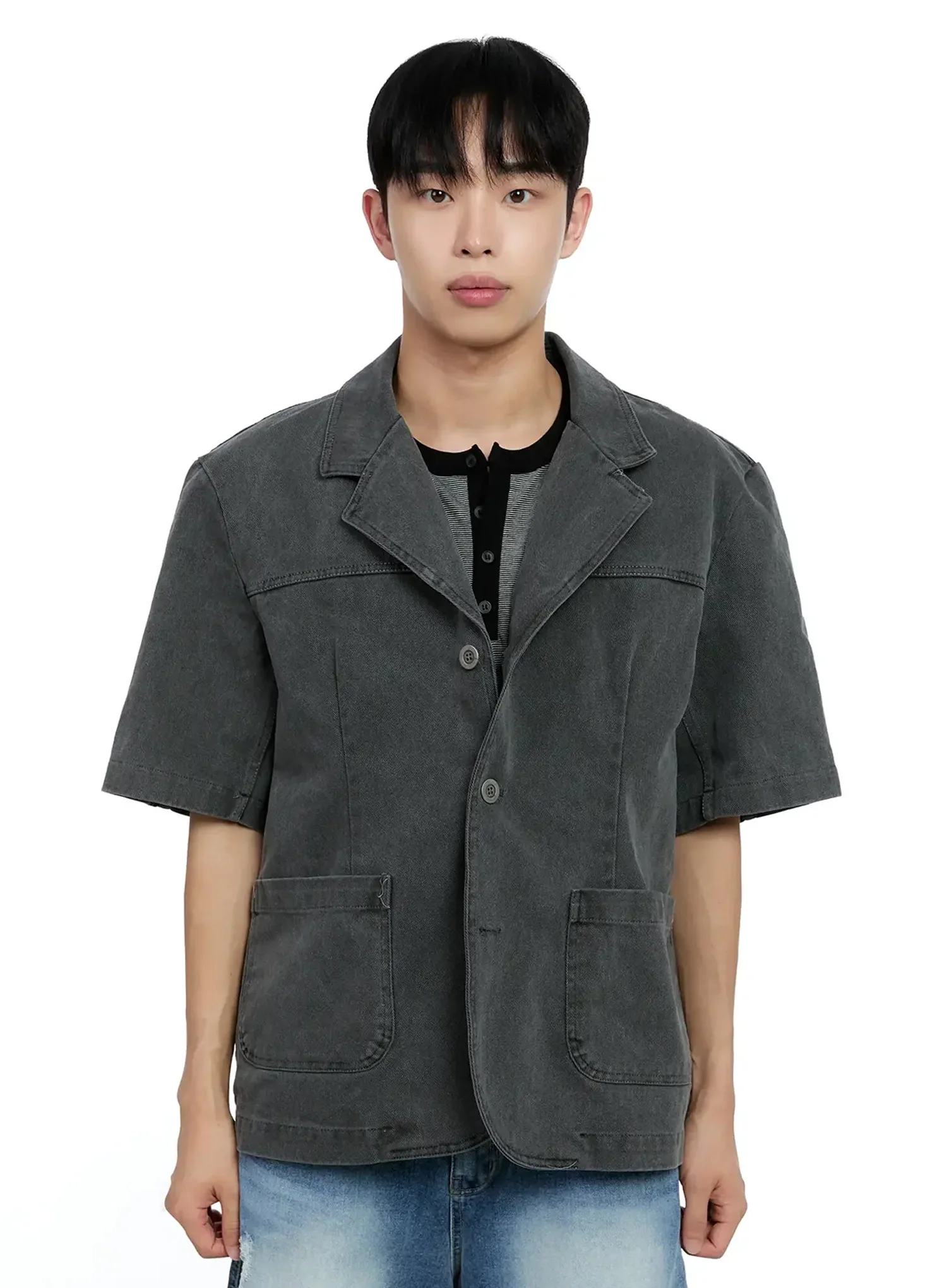 Men's Short-Sleeve Button-Up IG520 - Image 19