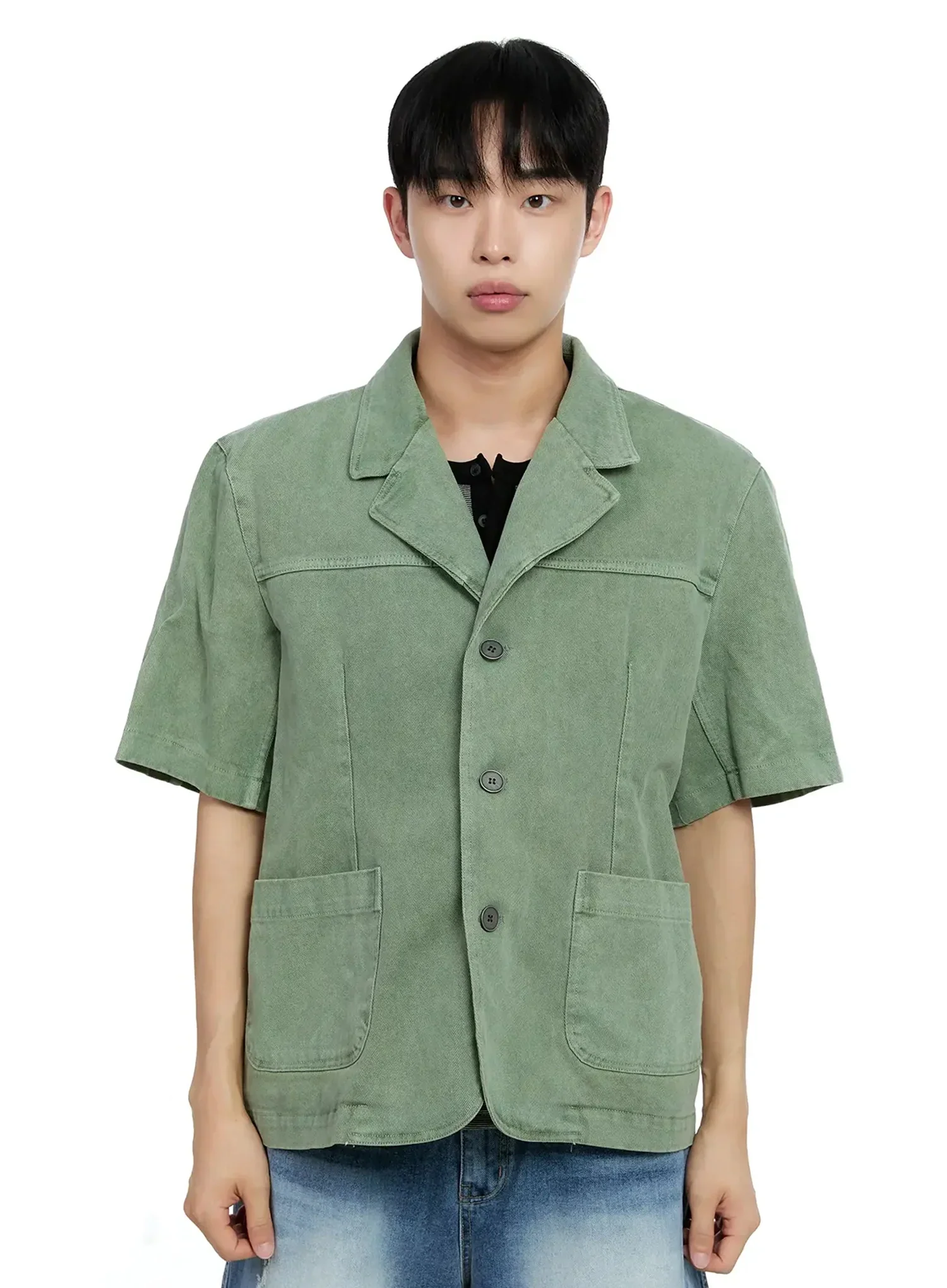 Men's Short-Sleeve Button-Up IG520 - Image 21