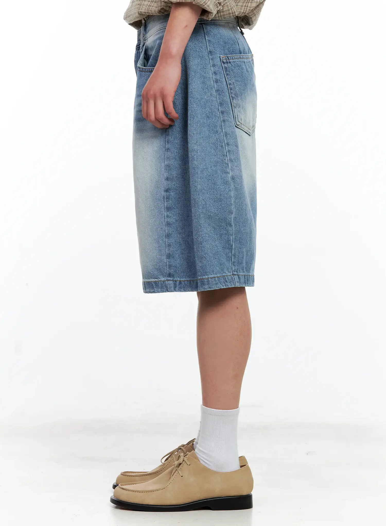 Men's Side-Drape Denim Jorts IL514 - Image 7