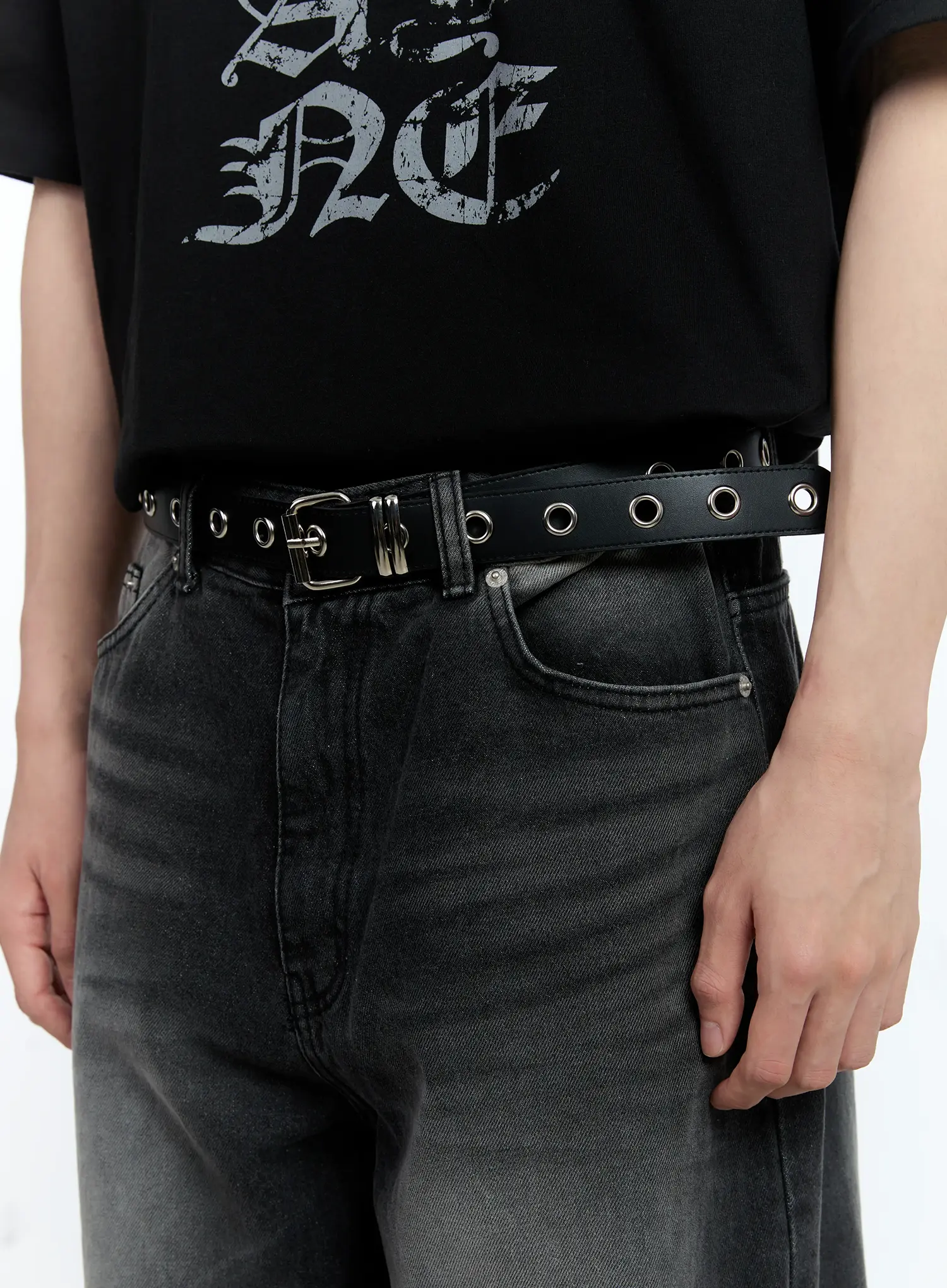 Men's Single-Eyelet Belt IL529 - Image 4