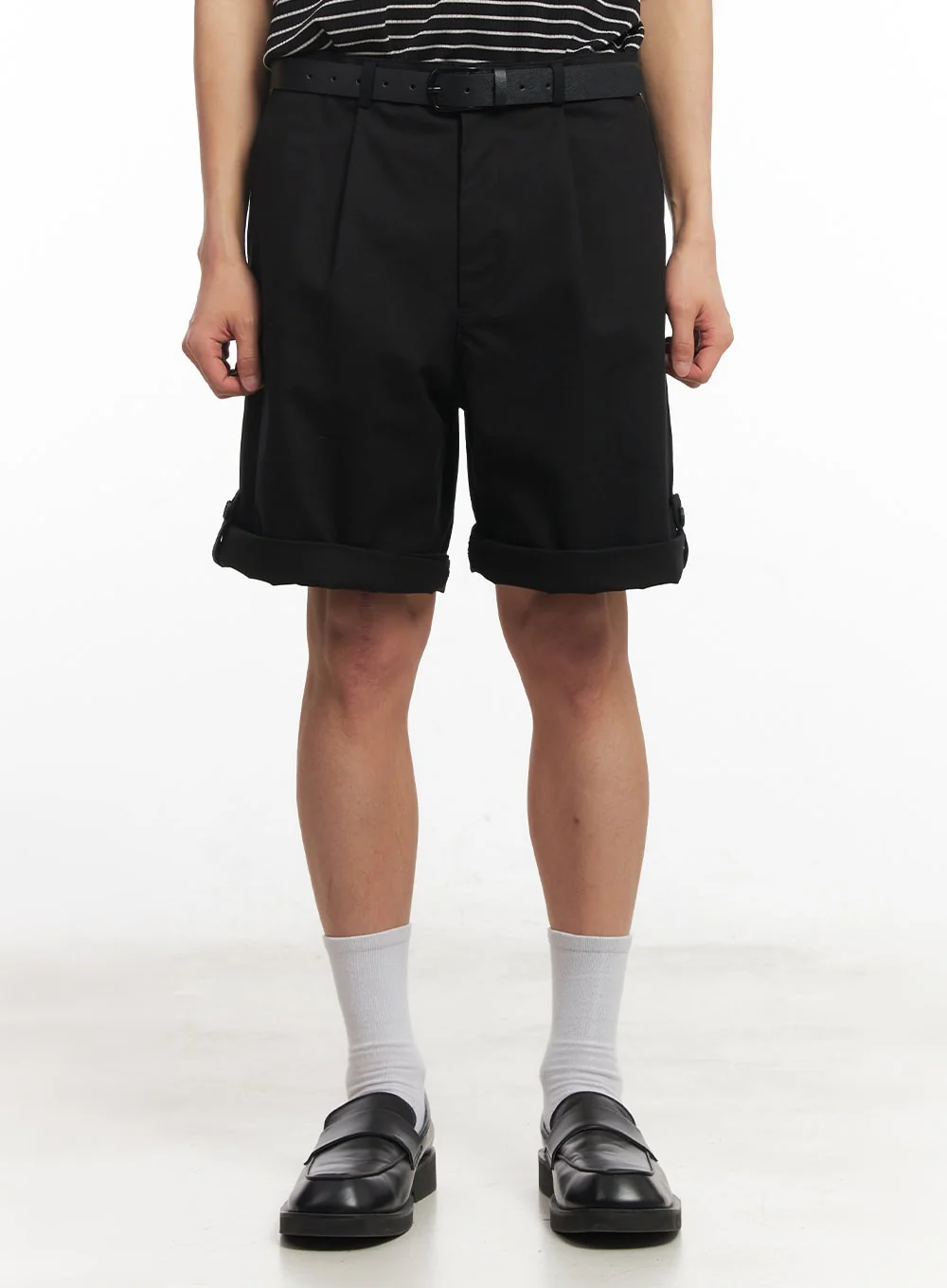 Men's Sleek Black Belt IA518 - Image 3