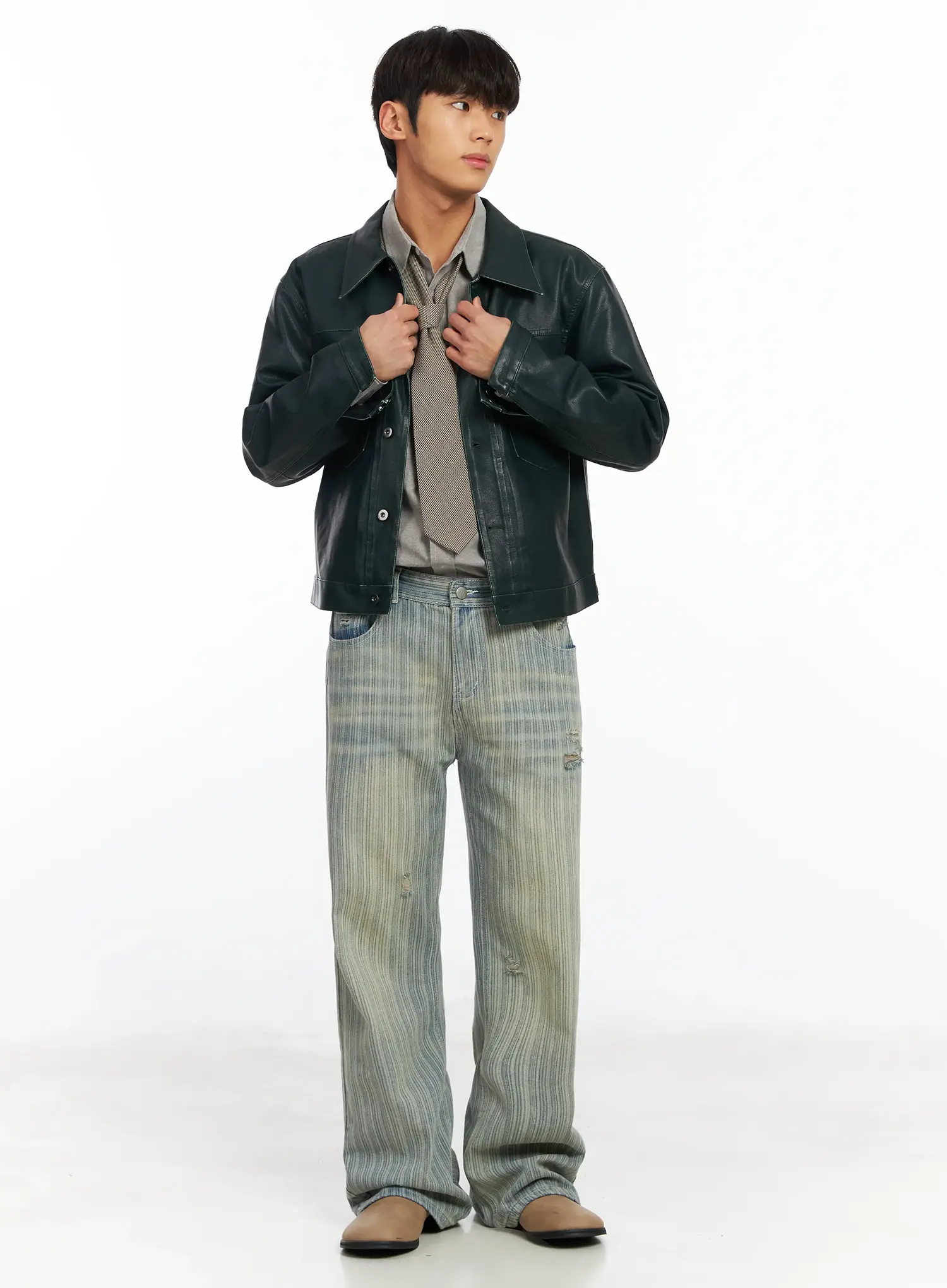 Men's Small Check Tie IF504 - Image 5