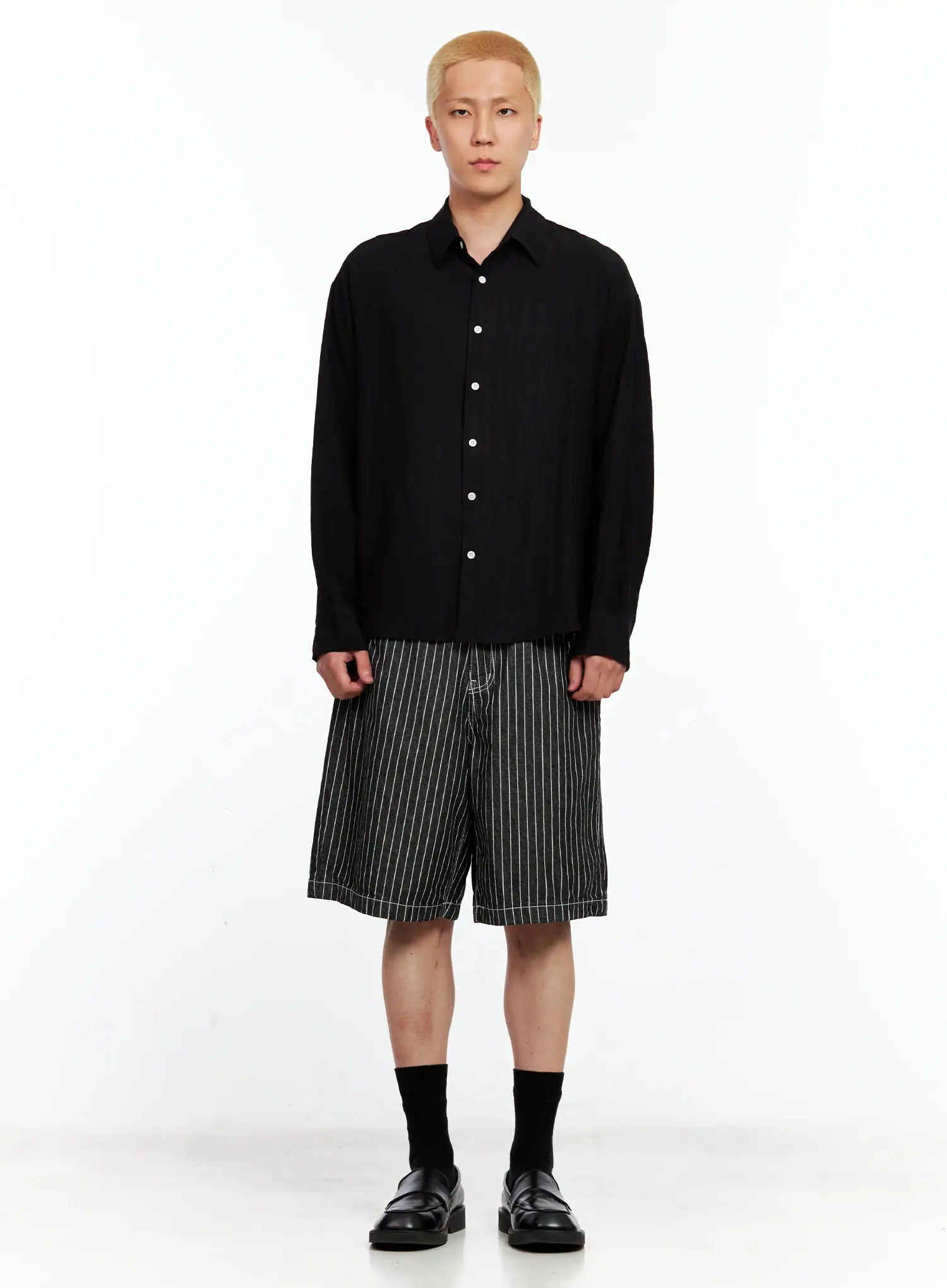 Men's Soft Linen Long-Sleeve Shirt IL514 - Image 4