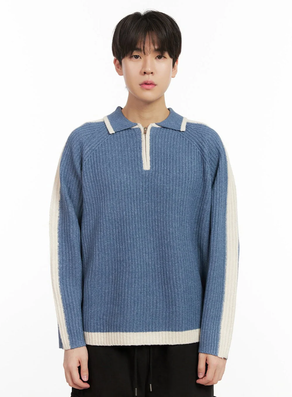 Men's Soft Touch Collared Sweater IJ517 - Image 11