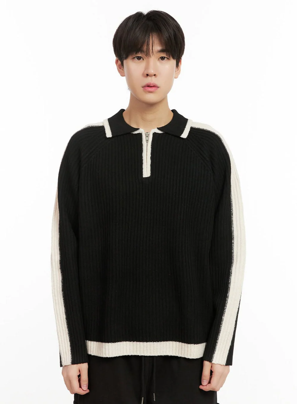 Men's Soft Touch Collared Sweater IJ517 - Image 12