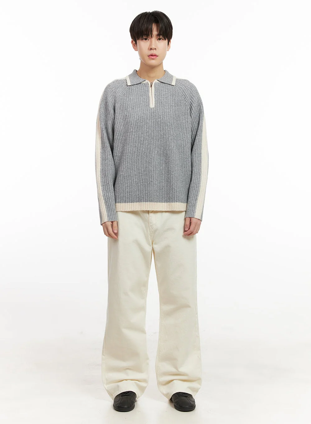 Men's Soft Touch Collared Sweater IJ517 - Image 7