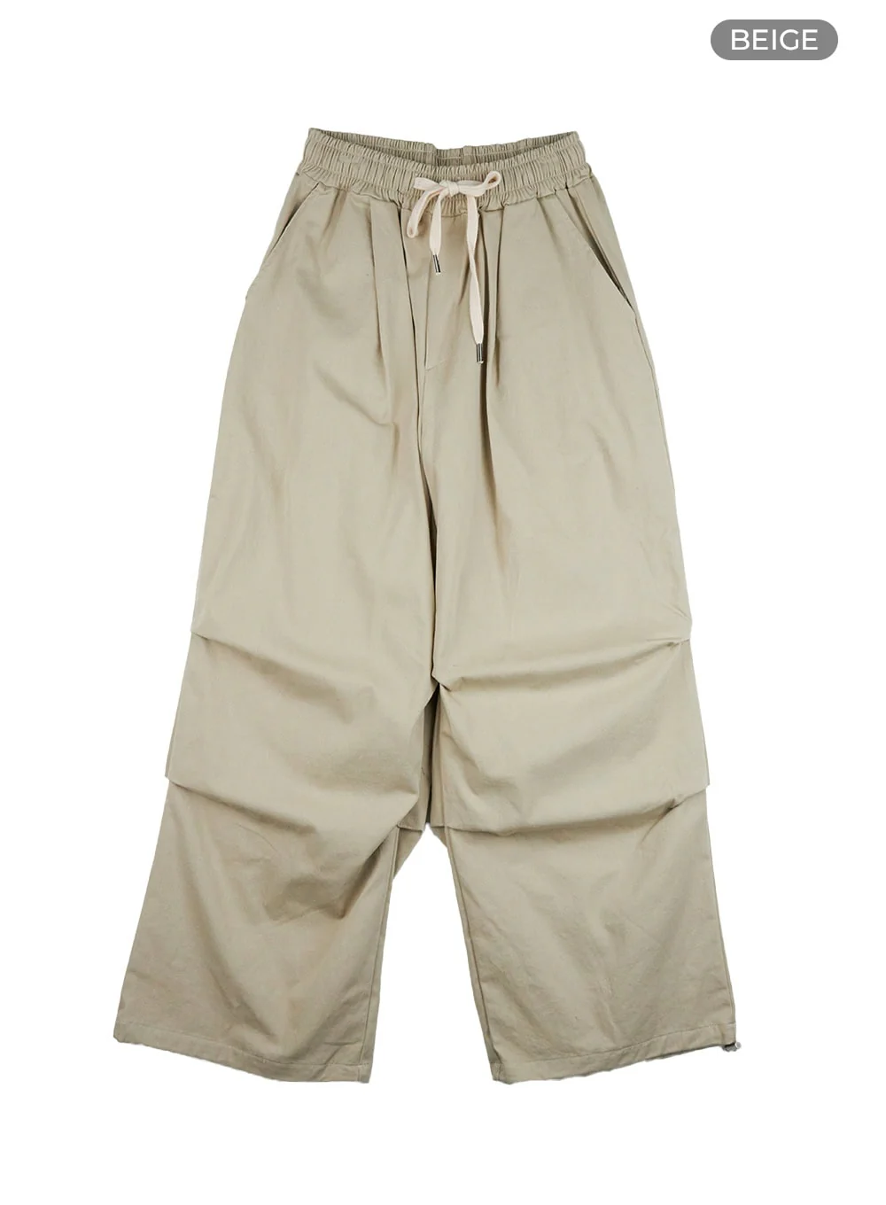 Men's Solid Banded Parachute Pants IS413 - Image 10