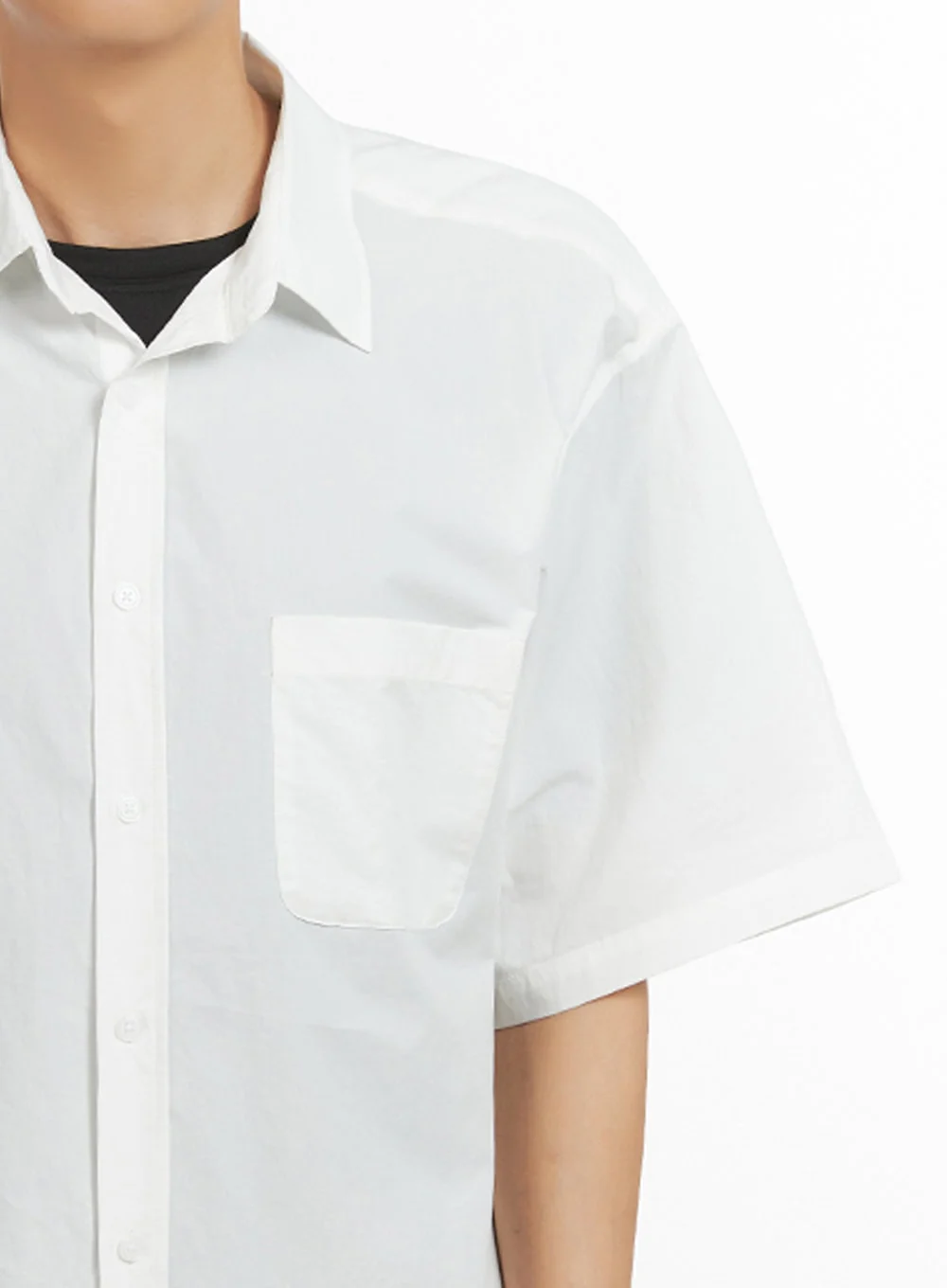 Men's Solid Buttoned Shirt (White) IY431 - Image 3