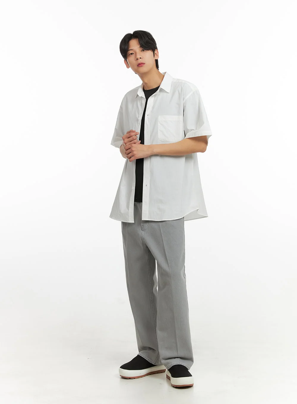 Men's Solid Buttoned Shirt (White) IY431 - Image 6