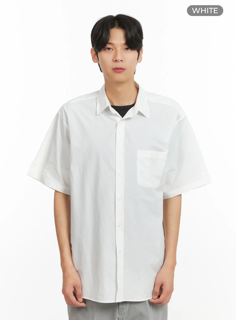 Men's Solid Buttoned Shirt (White) IY431 - Image 8