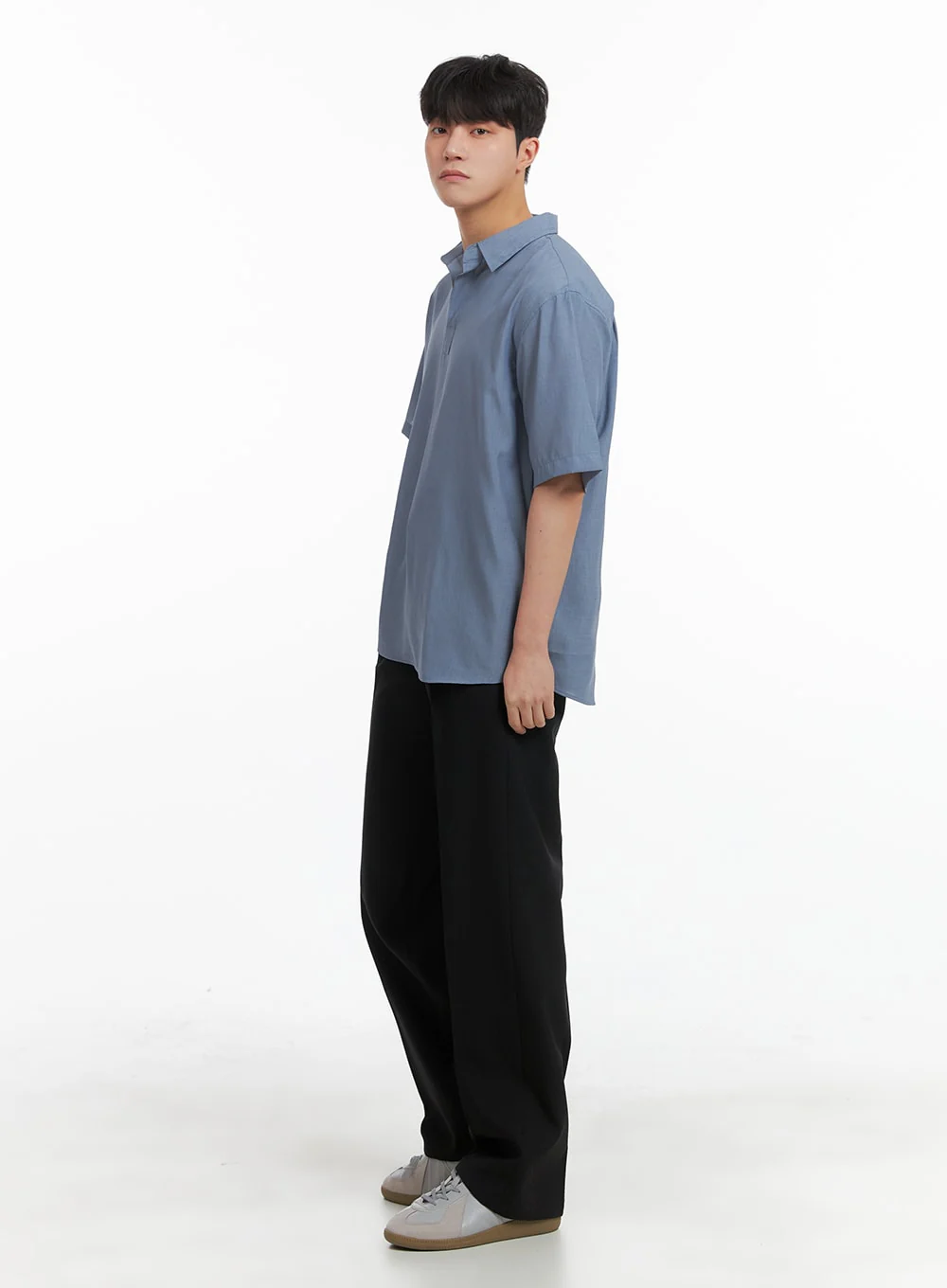 Men's Solid Collar Shirt IA402 - Image 6