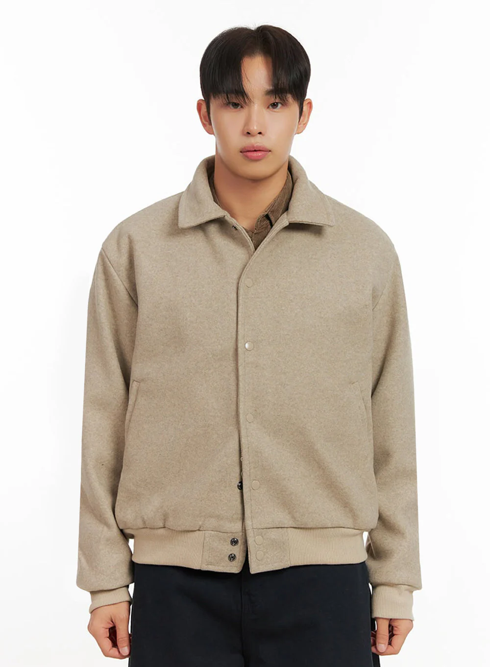 Men's Solid Collar Wool Jumper ID413 - Image 10