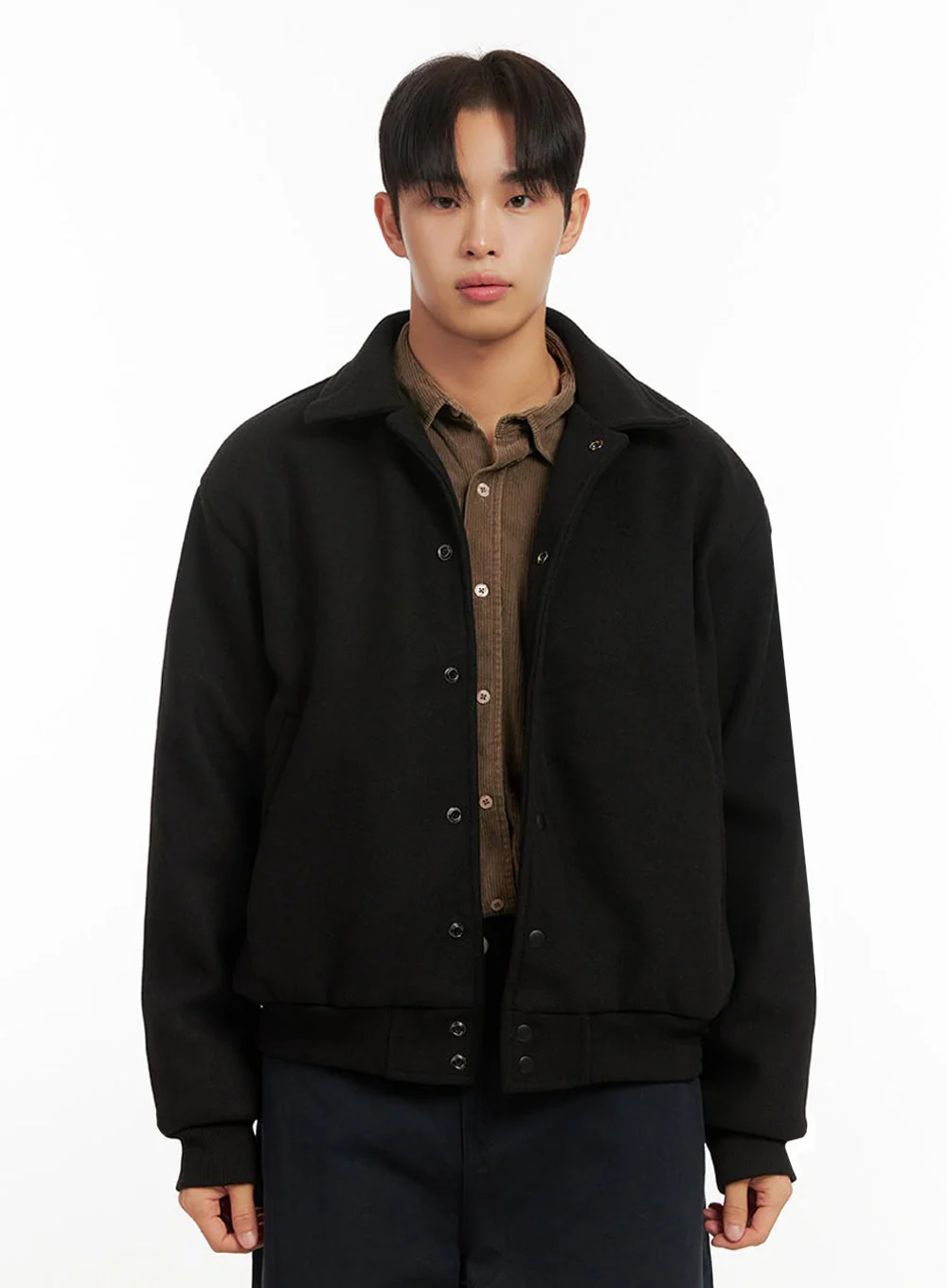 Men's Solid Collar Wool Jumper ID413 - Image 12