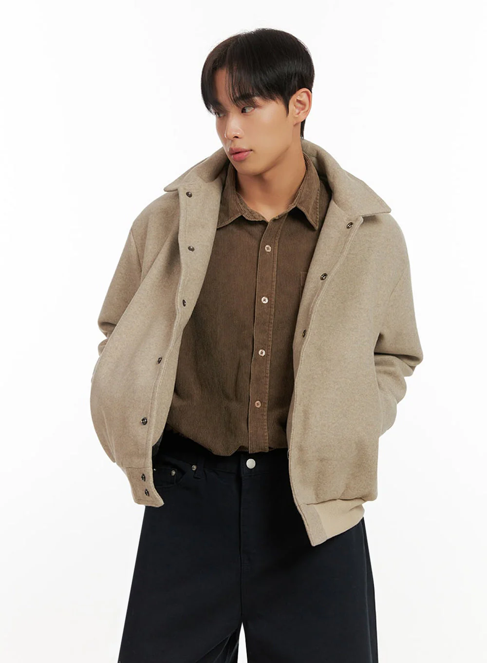 Men's Solid Collar Wool Jumper ID413 - Image 3