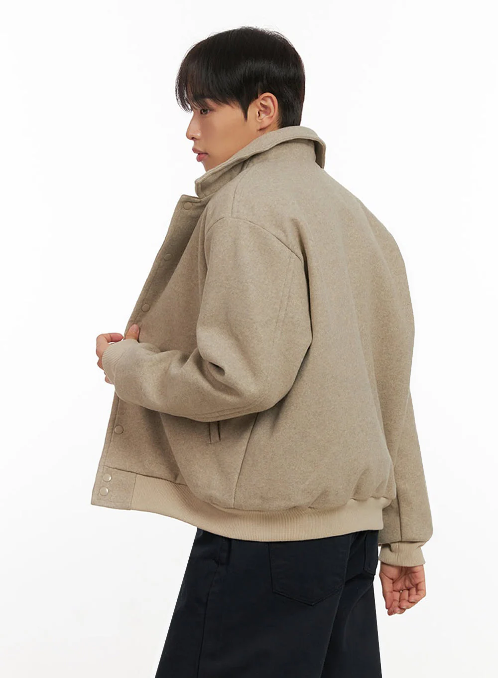 Men's Solid Collar Wool Jumper ID413 - Image 5