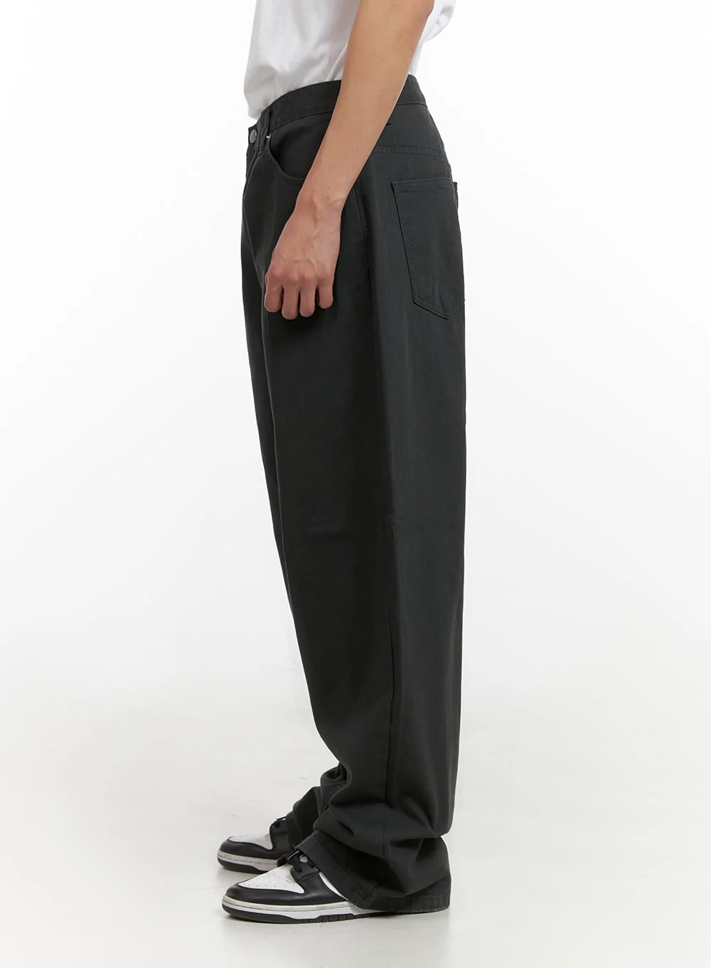 Men's Solid Cotton Baggy Pants IL404 - Image 4