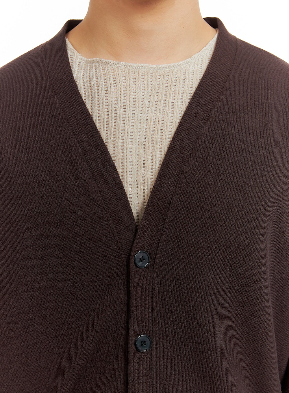 Men's Solid Cotton Cardigan IA402 - Image 3