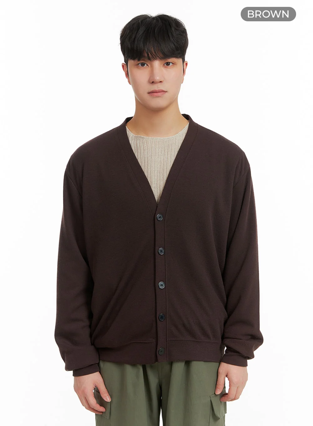Men's Solid Cotton Cardigan IA402 - Image 7