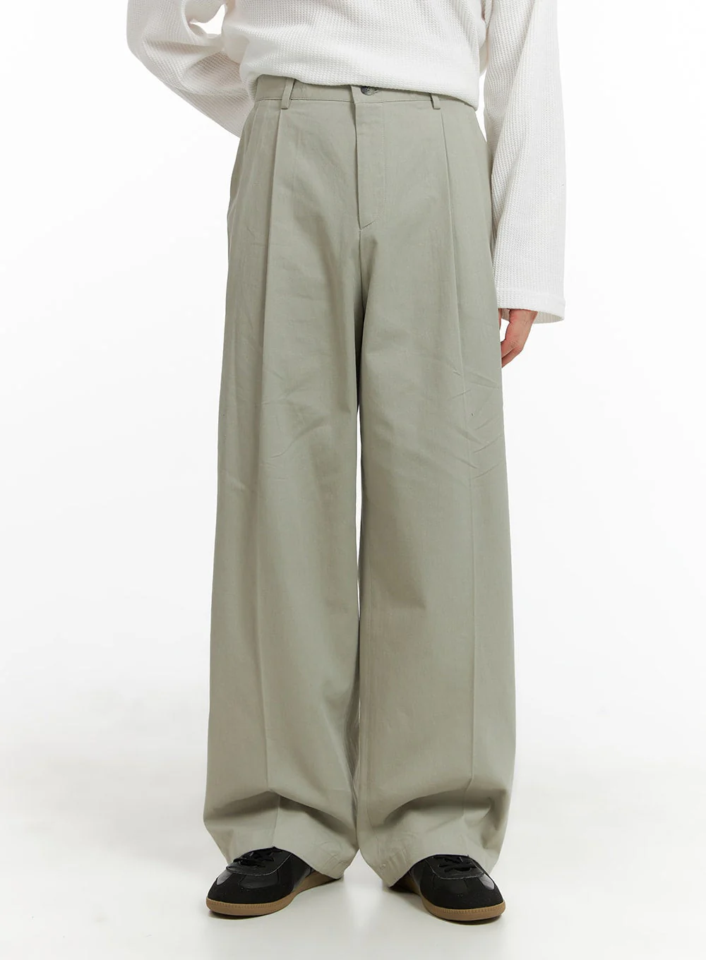 Men's Solid Cotton Suit Pants IA401 - Image 2