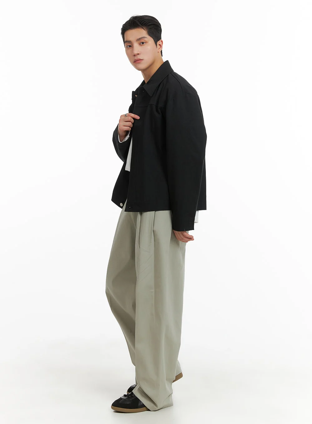 Men's Solid Cotton Suit Pants IA401 - Image 7
