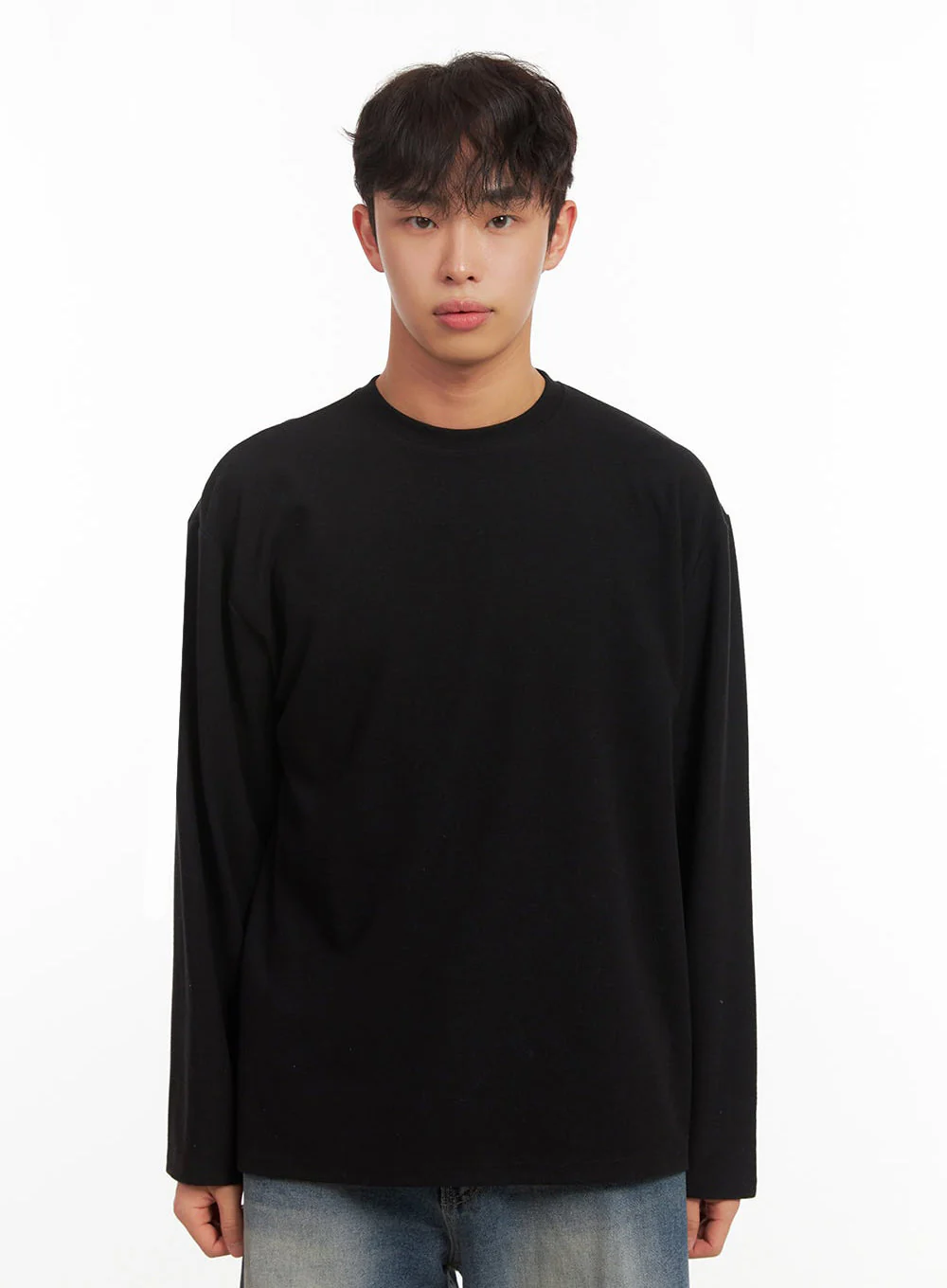 Men's Solid Long Sleeve Tee ID427 - Image 11