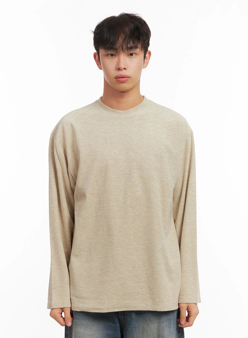 Men's Solid Long Sleeve Tee ID427 - Image 12