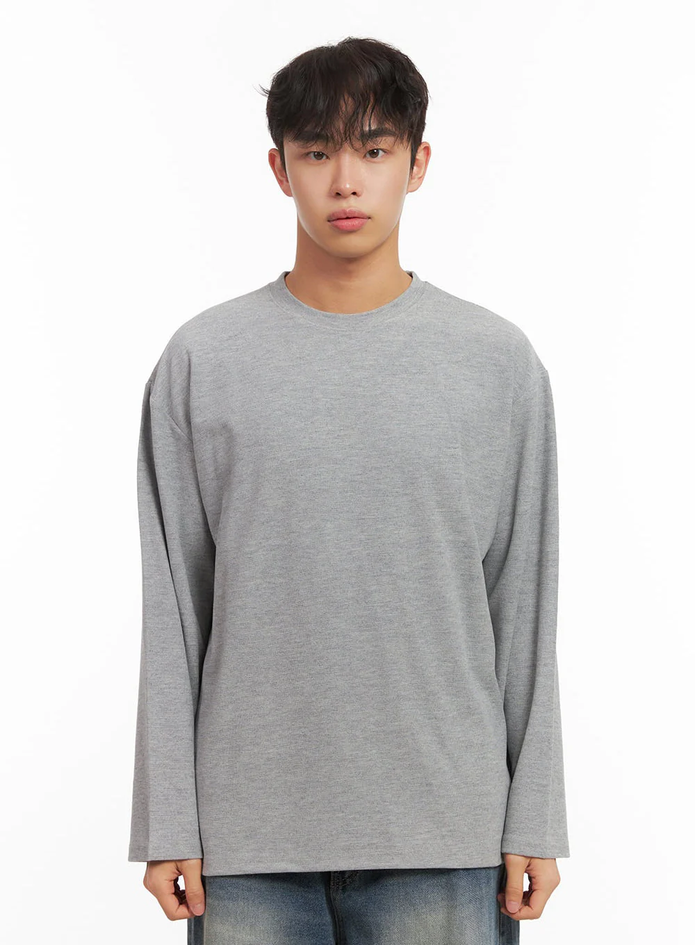 Men's Solid Long Sleeve Tee ID427 - Image 13