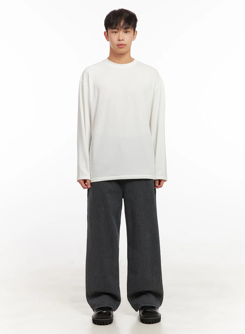 Men's Solid Wide-Fit Jeans ID427 - Image 6